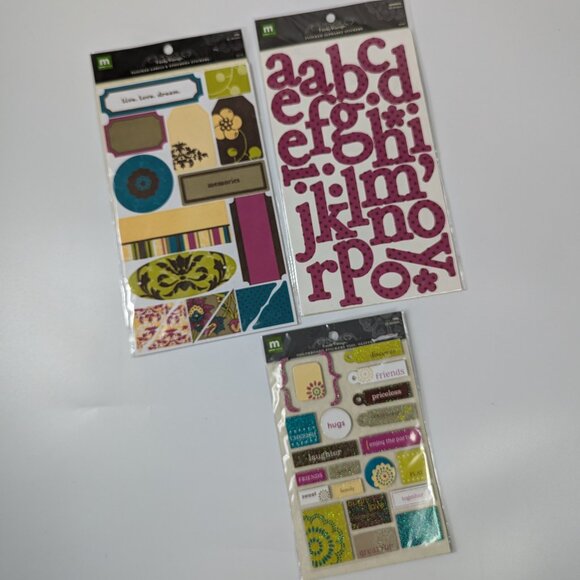 Making Memories Funky Vintage Lot Scrapbooking Junk Journal Ephemera Stickers - Picture 1 of 6